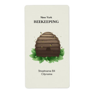 Bikupor och bin på grönt blad fraktsedel