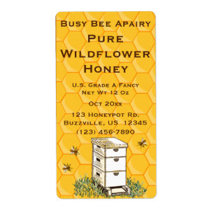 Bikupor och honeykomb Personlig Apiary Fraktsedel