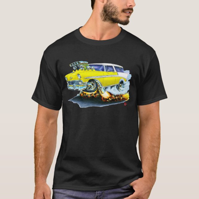 Bil 1956 för Chevy Nomadgult Tröja (Framsida)