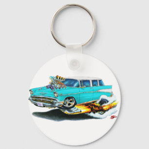 Bil 1957 för Chevy Nomadturkos Nyckelring
