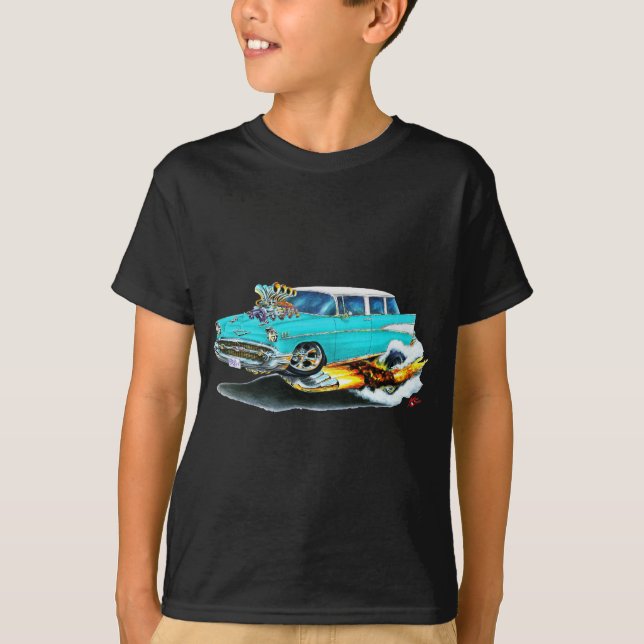 Bil 1957 för Chevy Nomadturkos Tröja (Framsida)