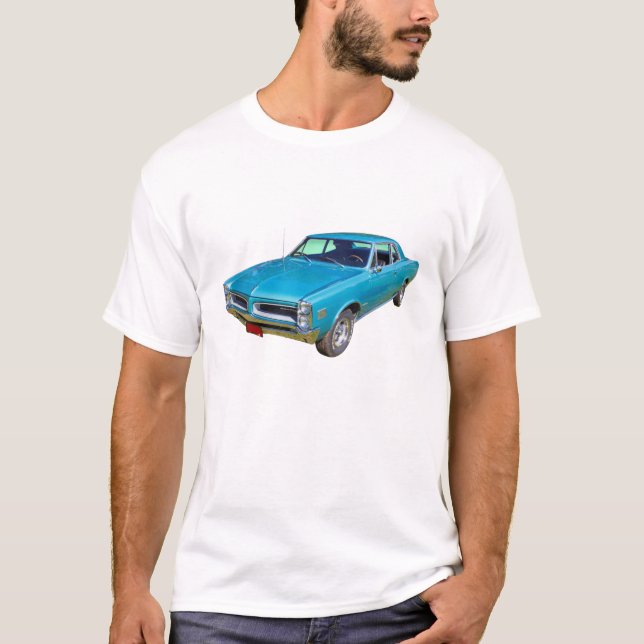 Bil 1966 för blåttPontiac Le Mans muskel Tee Shirt (Framsida)