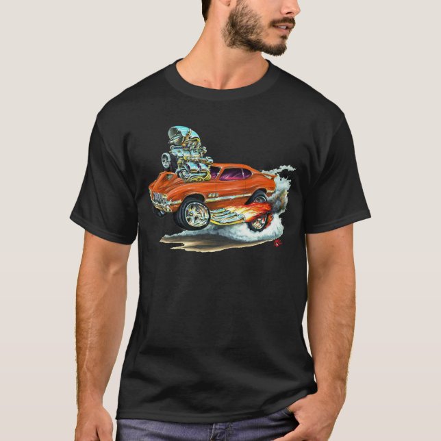 Bil 1970-72 för orange för Olds Cutlass 442 T Shirt (Framsida)
