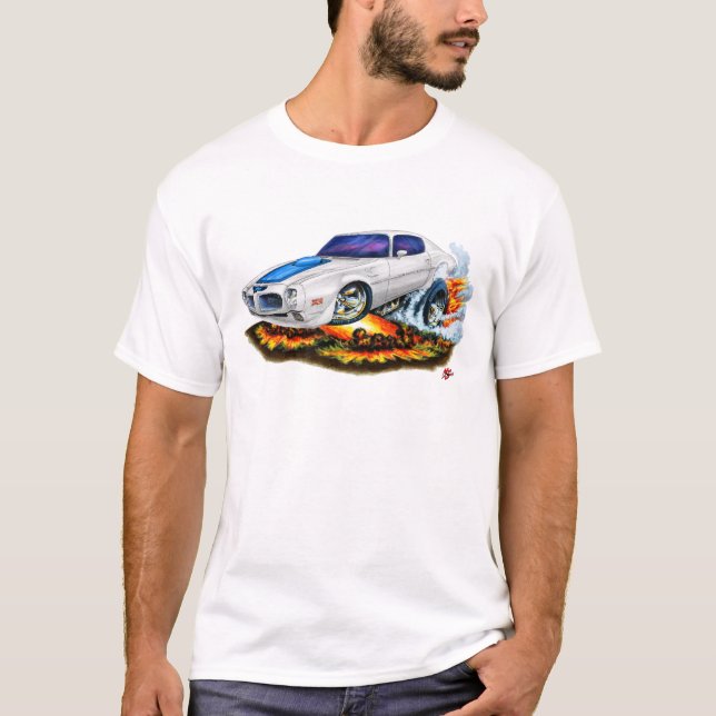 Bil 1970-72 för trans.-förmiddagvit t-shirt (Framsida)