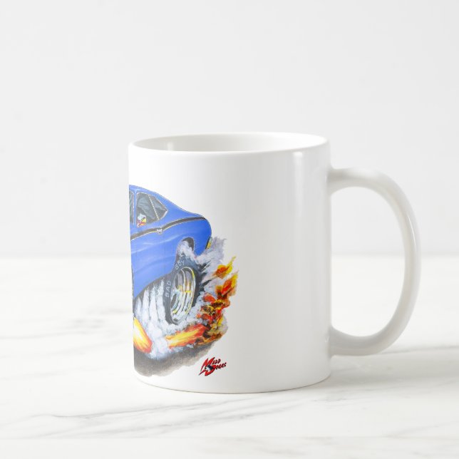 Bil 1970-74 för Plymouth dammtrasablått Kaffemugg (Höger)