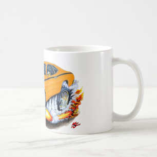 Bil 1970-74 för Plymouth dammtrasaorange Kaffemugg