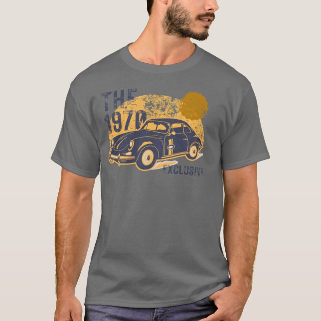 bil 1970 vänner t shirt (Framsida)
