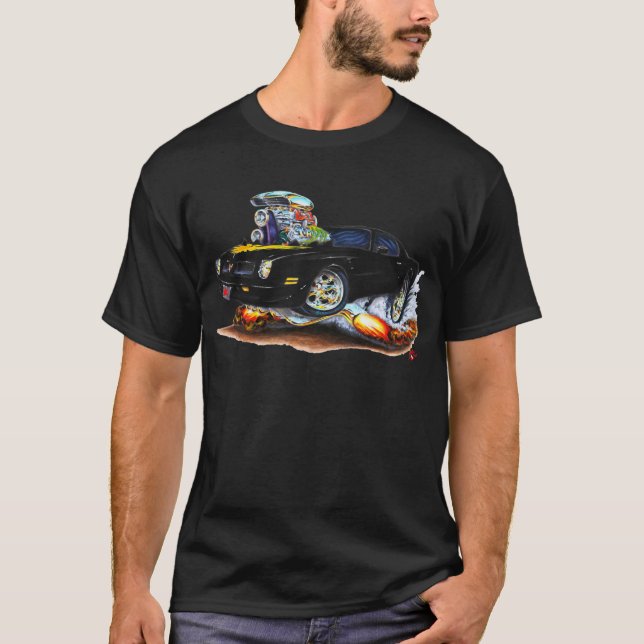 Bil 1974-76 för trans.-förmiddagsvart t shirt (Framsida)