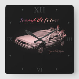 bil:Akrylväggslås Fyrkantig Klocka