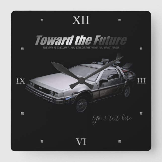 bil:Akrylväggslås Fyrkantig Klocka (Framsida)