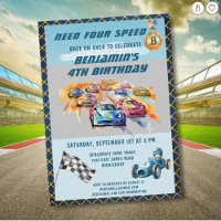*Bil Autobil Racing Tema 4-års födelsedagsfest