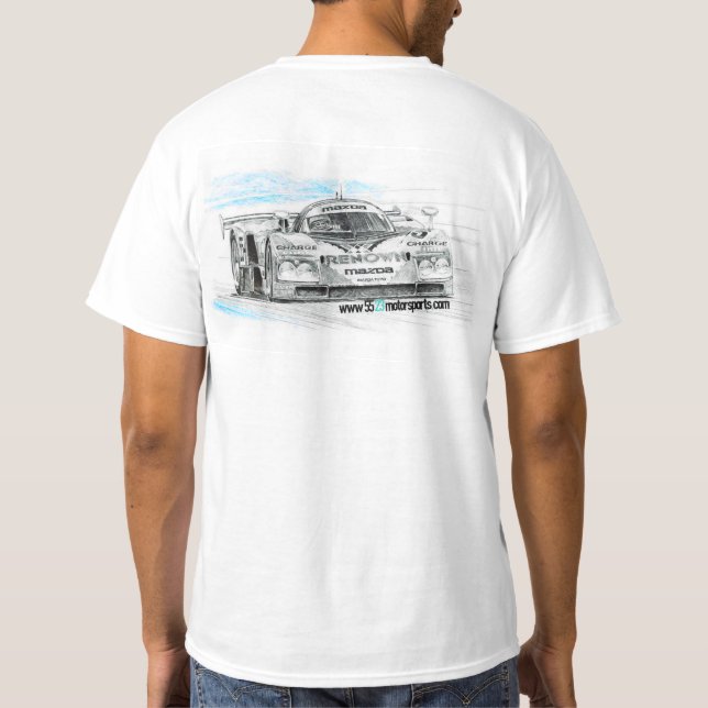 bil för 787B Le Mans Tee Shirt (Baksida)