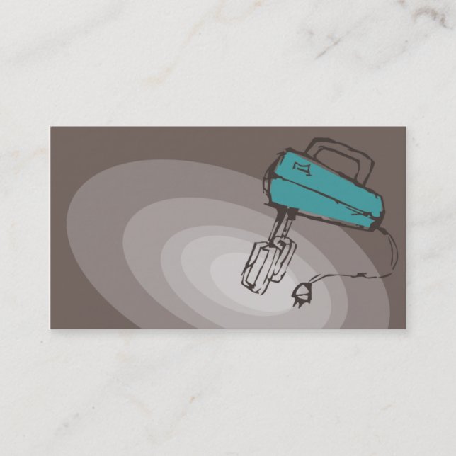 bil för affär för matlagning för elektrisk visitkort (Framsida)