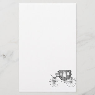 Bil för Buggy för vintage1800svagn häst dragen Brevpapper