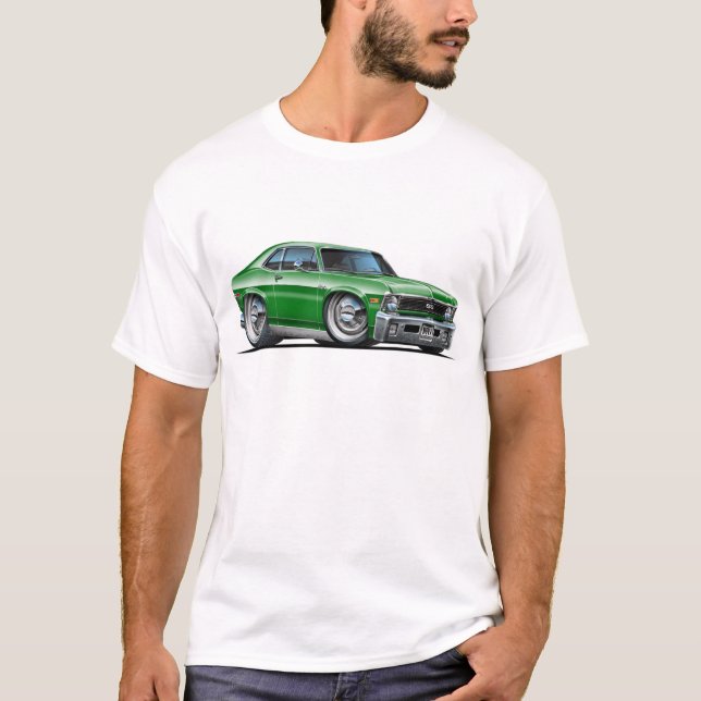 Bil för Chevy Novagrönt T-shirt (Framsida)
