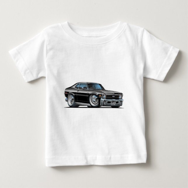 Bil för Chevy Novasvart Tee Shirt (Framsida)