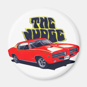 Bil för domare för 1969 GTO röd Magnet