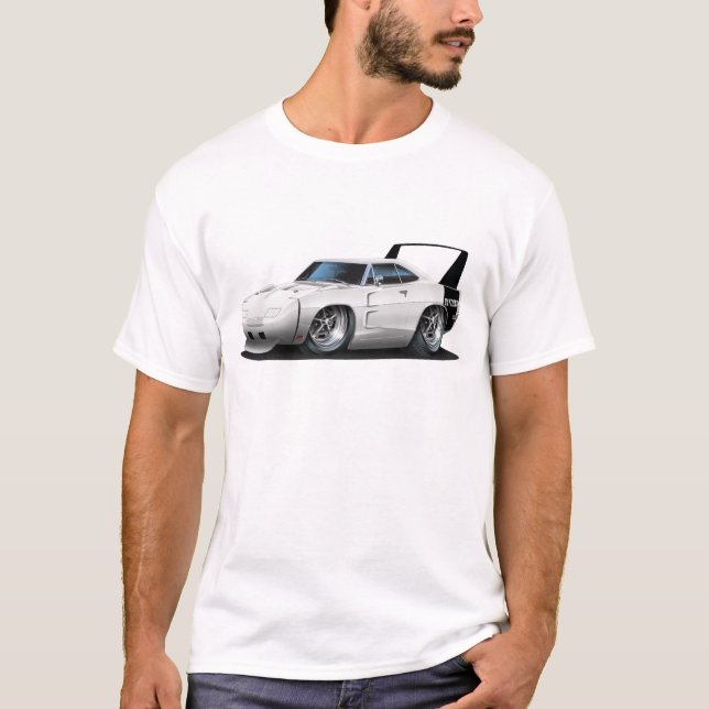 Bil för fintDaytona vit Tee Shirt (Framsida)