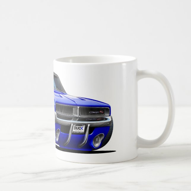 Bil för fintuppladdareblått kaffemugg (Höger)
