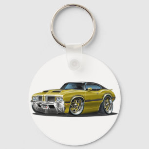 Bil för guld för Olds Cutlass 442 Nyckelring
