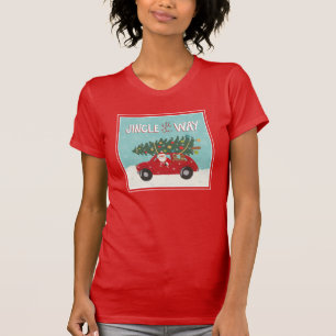 Bil för klirr hela vägen Santa T Shirt