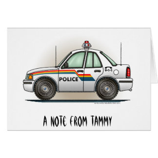 Bil för snut för poliskryssarebil OBS kort
