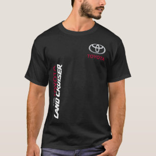 bil för toyato för toyatolandkryssare svartvit t shirt