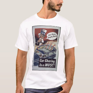 Bil för Uncle som Sam delar propaganda WW1 T-shirt