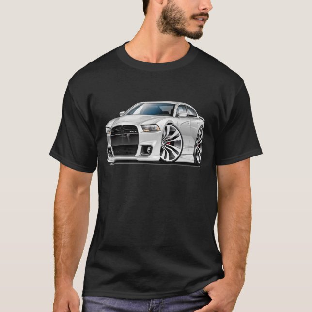 Bil för vit för fintuppladdare SRT8 T Shirt (Framsida)