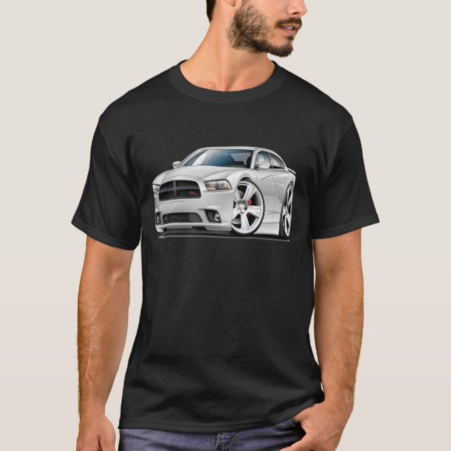 Bil för vit för fintuppladdareRT T-shirt (Framsida)