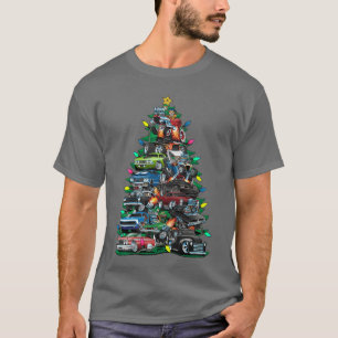 Bil galen julgran Klassiska muskelbilar och H T Shirt