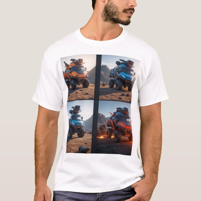 (Bil) Herrens grundläggande T-shirt (Framsida)