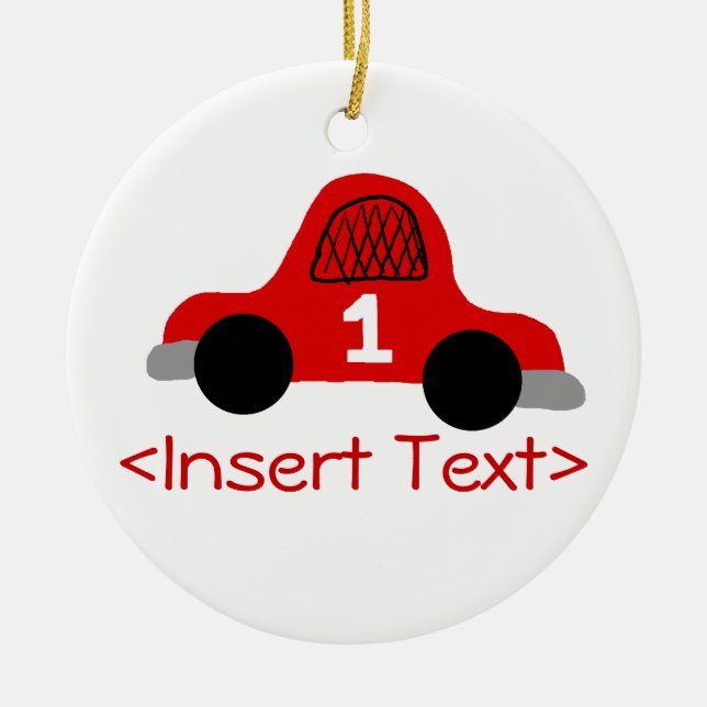 Bil Julgransprydnad Keramik (Framsidan)