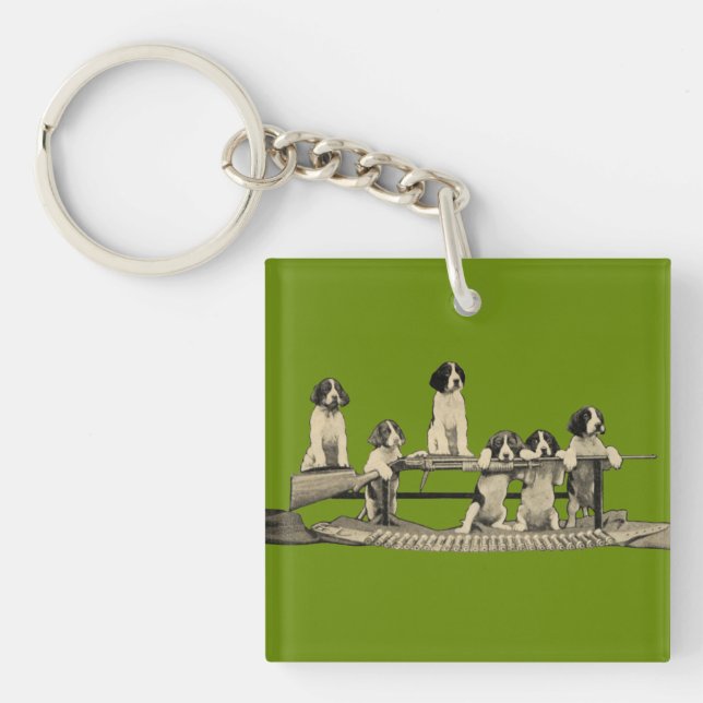 Bil Keychain för valpar för vintageWinchester (Framsidan)