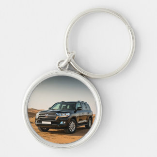 bil nyckel rund silverfärgad nyckelring