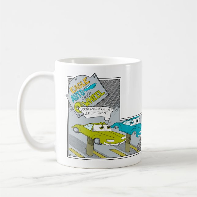 Bil och hjul kaffemugg (Vänster)