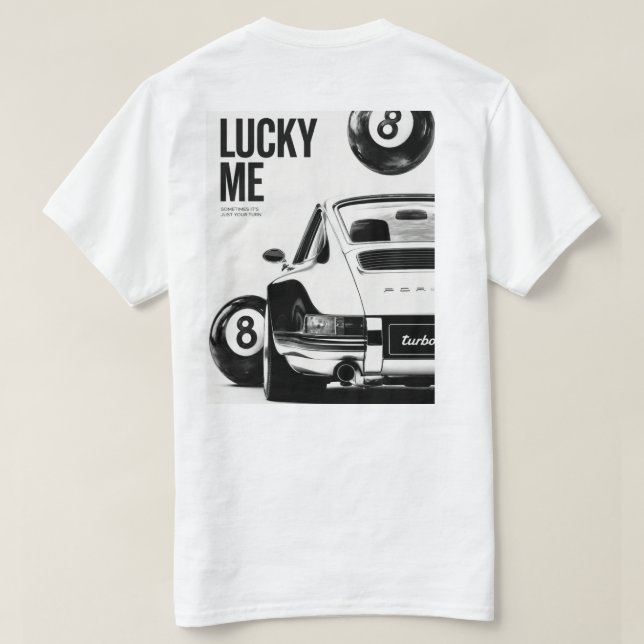 Bil-T-shirt T Shirt (Design baksida)