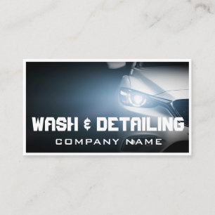 Bil tvätt & Auto Detailing Modern mörk Visitkort
