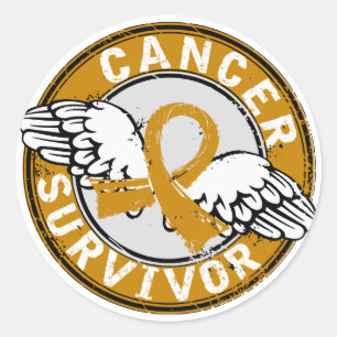 Bilagacancer för överlevande 14 runt klistermärke