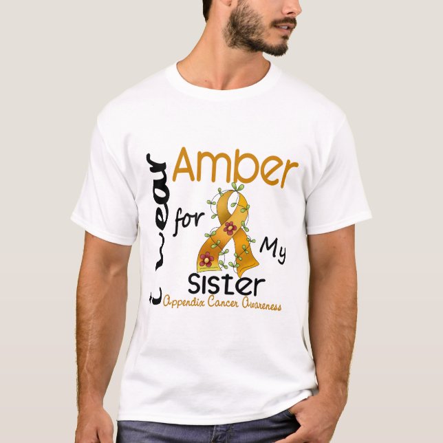 Bilagacancer ha på sig jag bärnsten för min syster t shirt (Framsida)