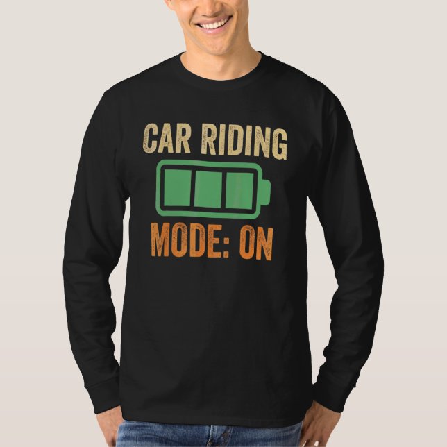 Bilåkande läge På batteridesign T Shirt (Framsida)