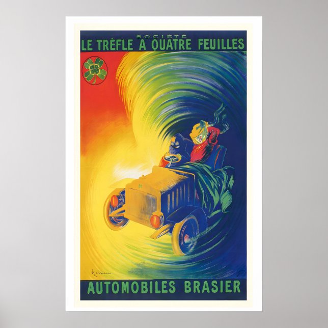 Bilar Brassier Cappiello Vintageannonser Poster (Framsidan)