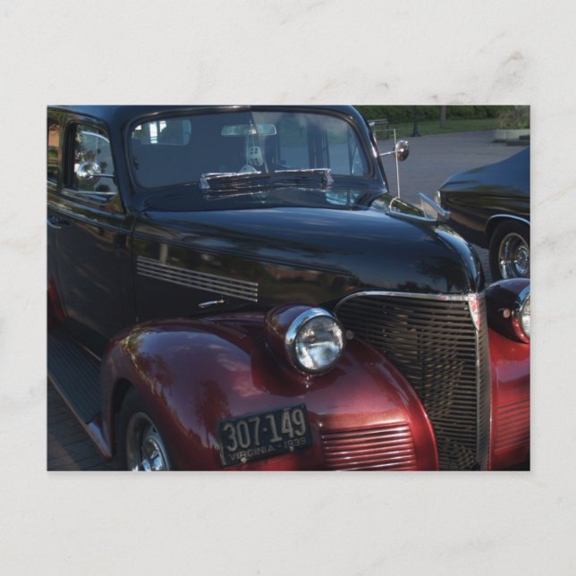 Bilar från i går vykort (Framsida)