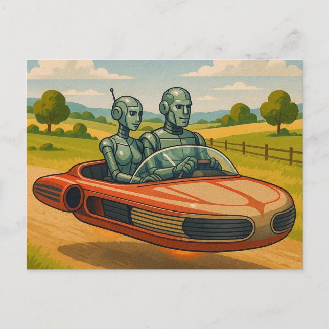 Bilar i Kärlek Vykort (Framsida)