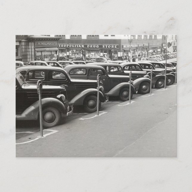 Bilar i Omaha, 1938 Vykort (Framsida)