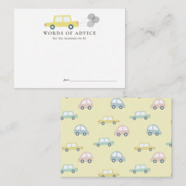 Bilar med råd om babyskor för ballonger Gult Tilläggskort