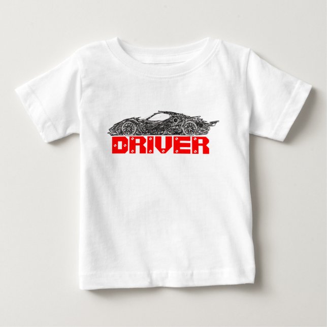 Bilar och förare t-shirt (Framsida)