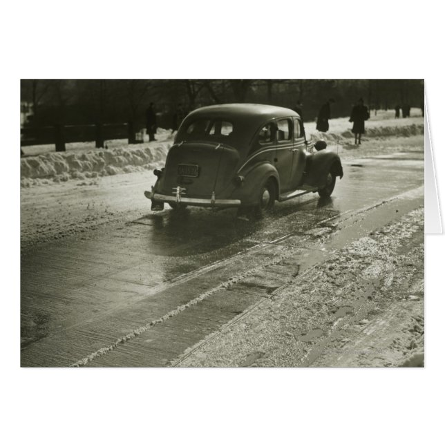 Bilar på väg hälsningskort (Framsidan Horizontal)