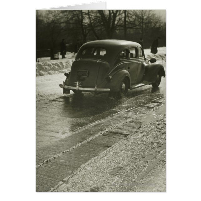 Bilar på väg hälsningskort (Framsidan)