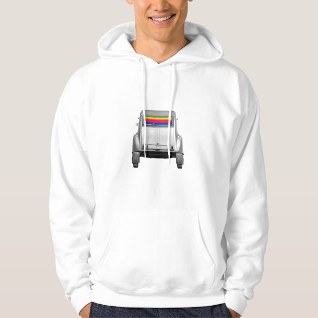 Bilar + regnbåge hoodie (Framsida)